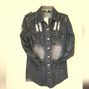 Long length/oversized jean jacket  size Medium